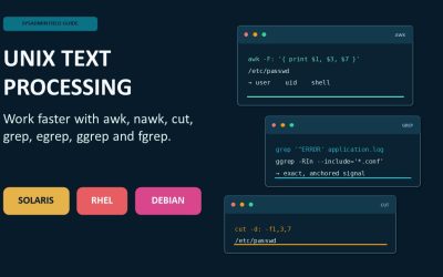 UNIX Text-Processing (awk, cut, grep) Cheat Sheet